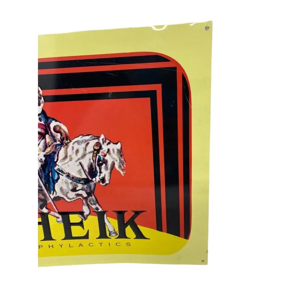 Sheik Advertising Sign Embossed Metal Bathroom‎ Decor